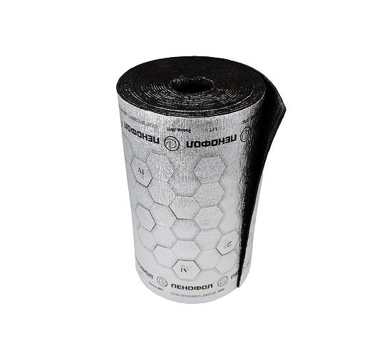 Пенофол Black Тип С 20 мм, 0,6 м, 10 м, 6 м2